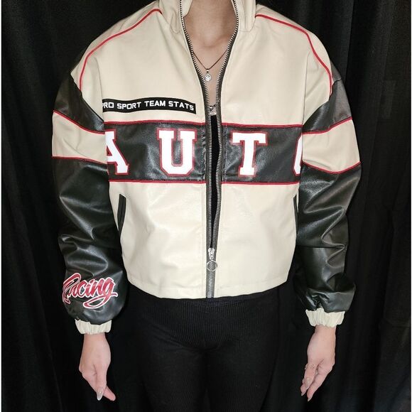 NWT PrettyLittleThing Auto Racing Bomber - Picture 8 of 15
